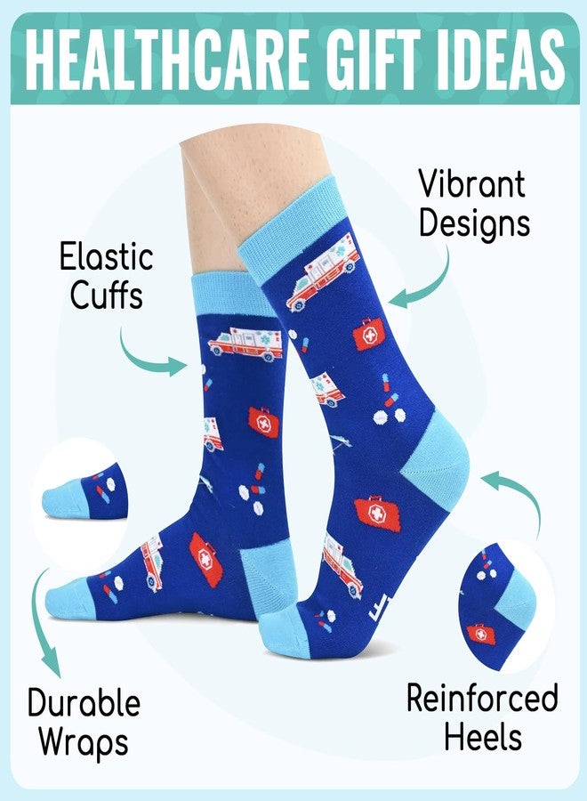 Happy Pop HAPPYPOP EMT Gifts for Men Women - Funny EMT Gifts for Him, EMS Gift Bulk, Paramedic Gift for Men Women, EMS Paramedic Socks - Image 2