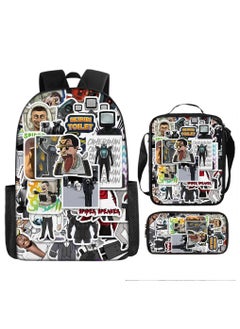 Generic Strange large capacity backpack for primary and secondary school students, shoulder bag, pencil case, backpack, men's and women's three piece set  - Image 1
