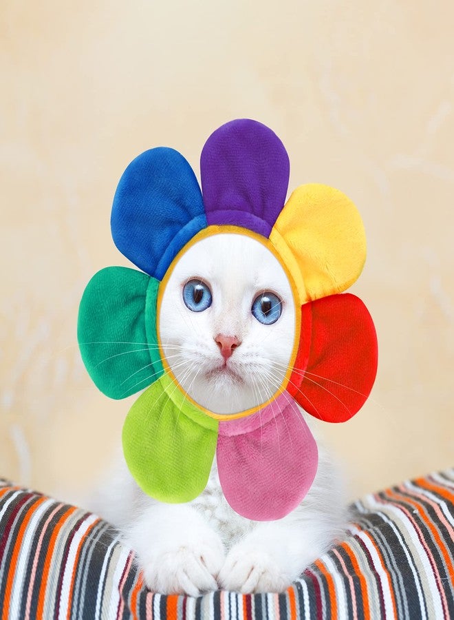 Weewooday 5 Pieces Cat Hat Dog Costume Cute Bunny Rabbit Hat with Ears Headwear Lion Mane Cap Valentine New Years Day Party Accessory for Kitten Puppy Dress Up Adjustable Birthday Party - Image 5