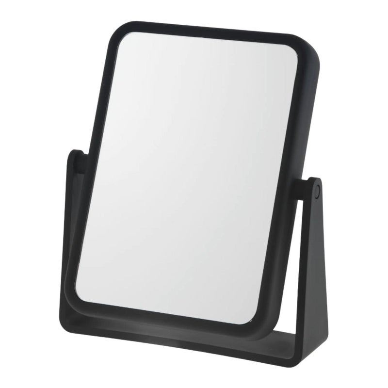 Danielle Creations 675Inch Magnifying Vanity Makeup Mirror Rectangular Soft Touch Finish with 7X Magnification and 360 Swivel Black