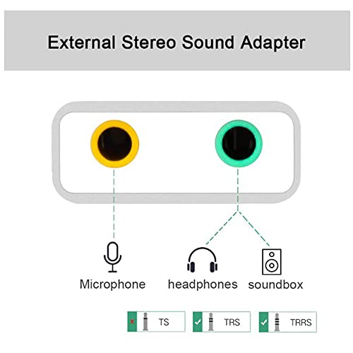 VIBOTON 7.1 External Sound Card, USB to 3.5mm Jack USB Audio Adapter Earphone Microphone for Computer Laptop PC (Silver) - Image 3