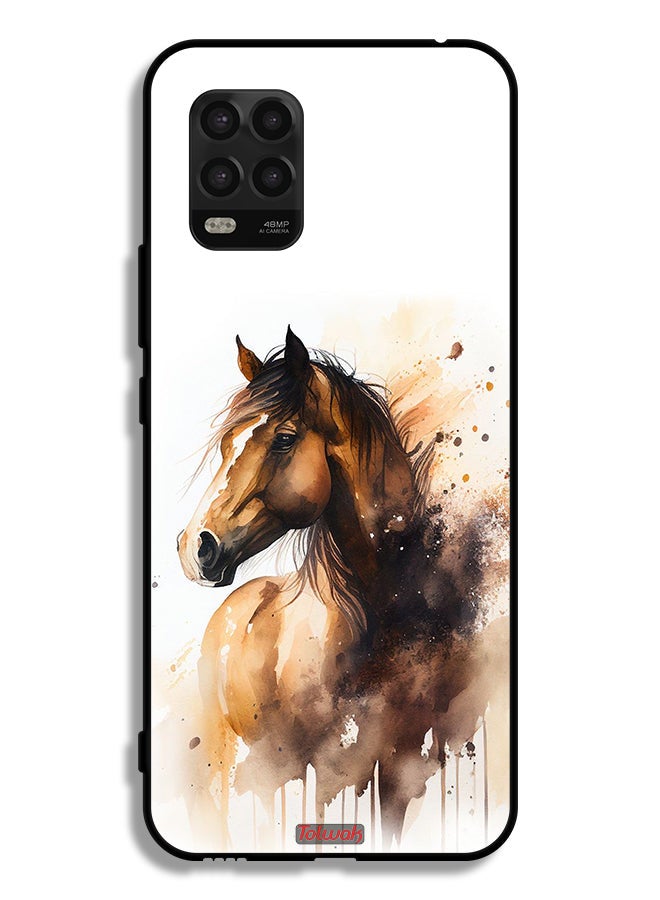 Tolwak Xiaomi Mi 10 Lite 5G Protective Case Cover Horse Abstract Art - Image 2
