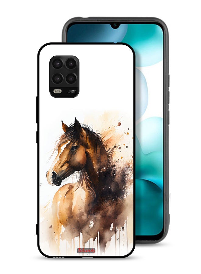Tolwak Xiaomi Mi 10 Lite 5G Protective Case Cover Horse Abstract Art - Image 1