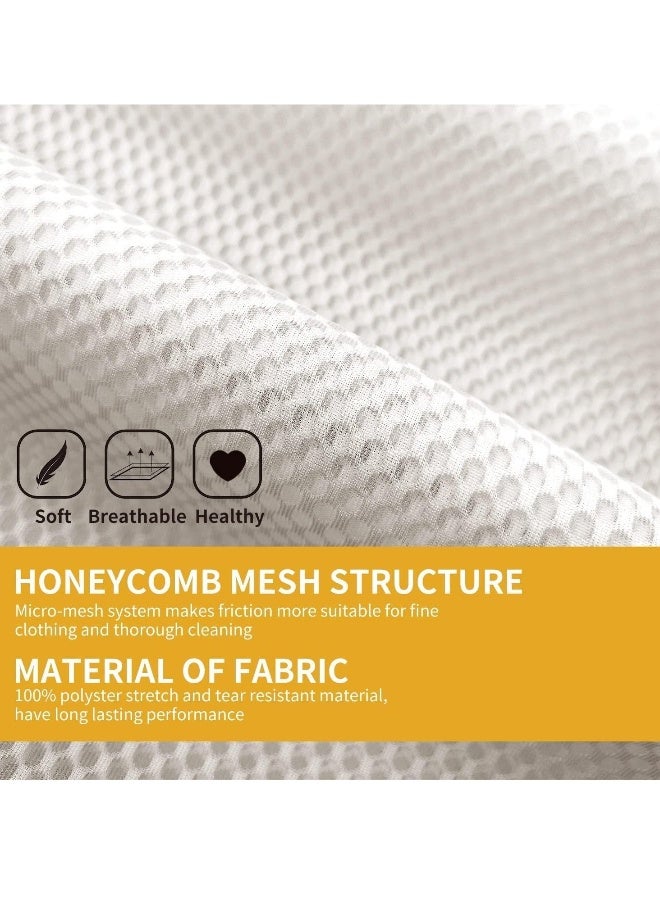 3pcs Honeycomb Mesh Laundry Bags for Delicates with Zipper, Travel Storage Organize Bags, Wash Bags for Hosiery, Jacket, Coat, Blanket, Quilt, Sheet, Extra Strong  - Image 5