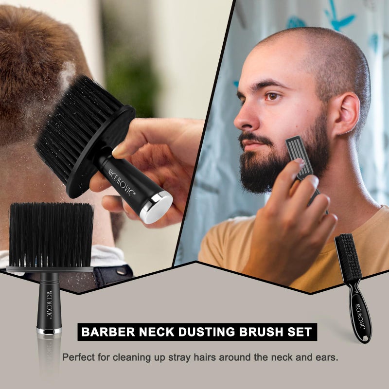 NICEMOVIC 3Pcs Barber Neck Duster, Professional Barber Accessories, Cleaning Supplies, Nylon Brush for Hair Cutting & Styling - Image 4