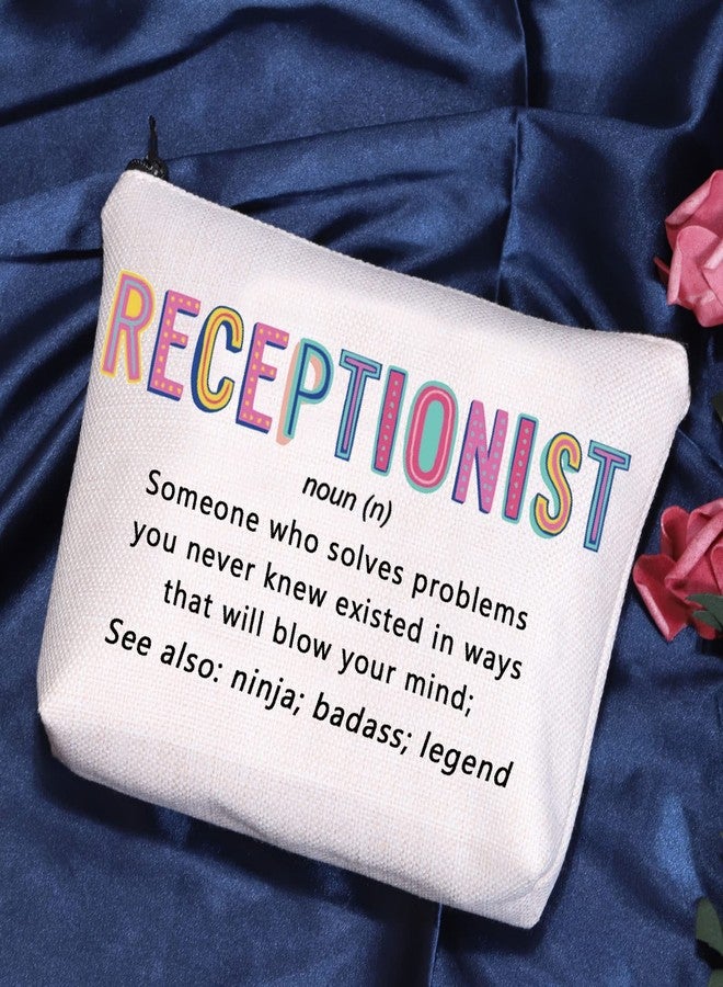 POFULL Receptionist Gift Receptionist Definition Cosmetic Bag Clerical Worker Gift (Receptionist Cosmetic Bag) - Image 5