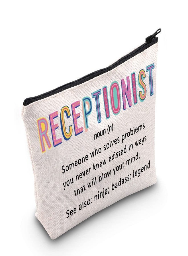 POFULL Receptionist Gift Receptionist Definition Cosmetic Bag Clerical Worker Gift (Receptionist Cosmetic Bag) - Image 1