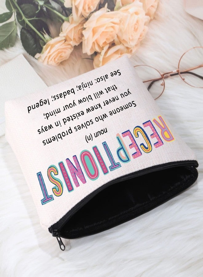 POFULL Receptionist Gift Receptionist Definition Cosmetic Bag Clerical Worker Gift (Receptionist Cosmetic Bag) - Image 3