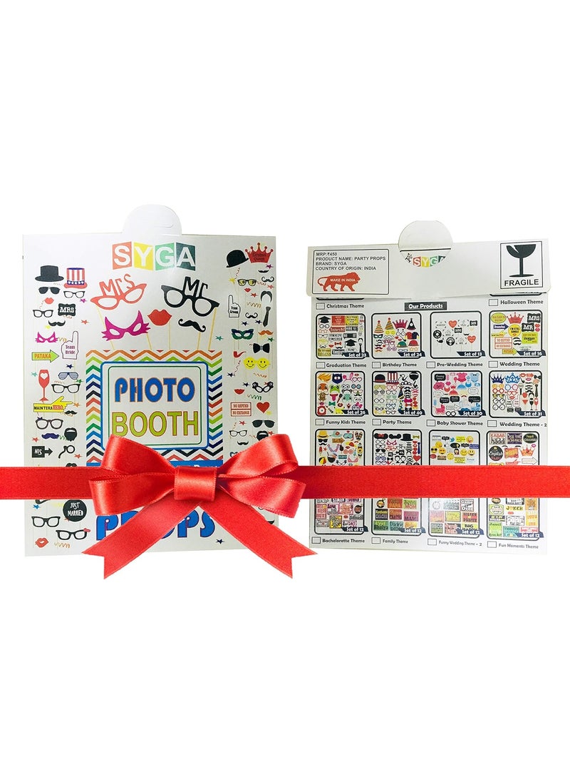 Syga SYGA Set of 24 Baby Shower Party Photo Booth Props Craft Item, Multi Colour (Set of 24)  - Image 4