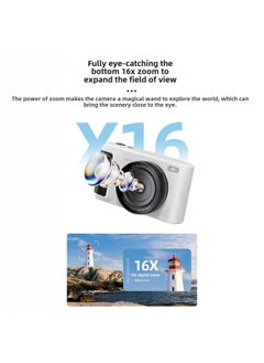 Generic 4K High-pixel Student Party Campus Flip Screen Selfie Micro Single Photo Video Entry-level Digital Camera Vlog-Body Color:Silver  Comes With Hand Rope Cloth Bag Charging Cable  - Image 4