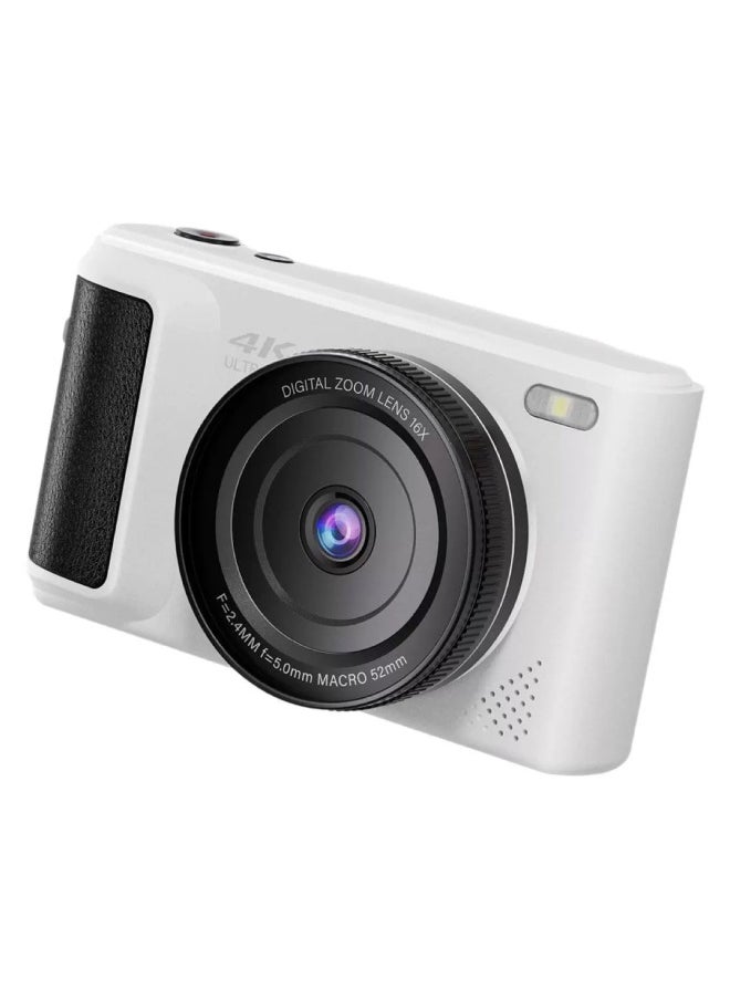 Generic 4K High-pixel Student Party Campus Flip Screen Selfie Micro Single Photo Video Entry-level Digital Camera Vlog-Body Color:Silver  Comes With Hand Rope Cloth Bag Charging Cable  - Image 5