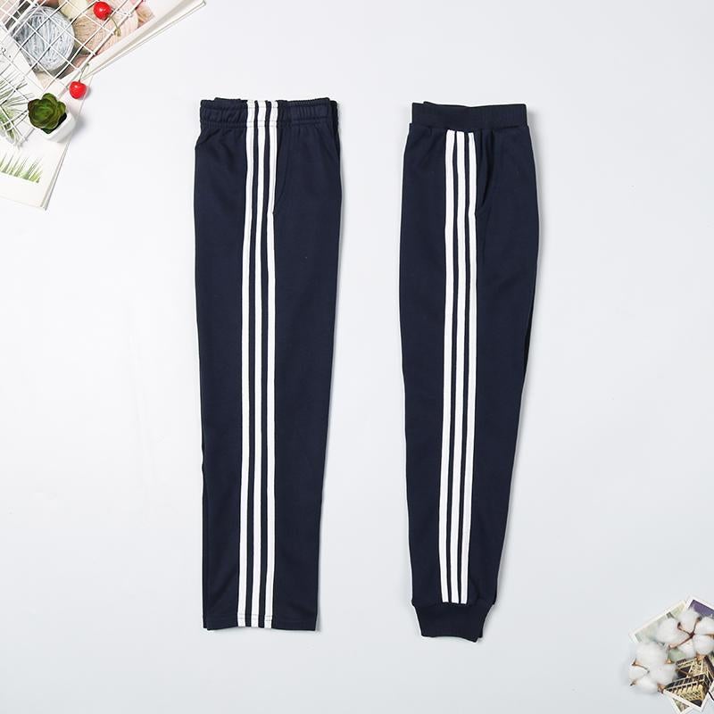 Children'S Navy Blue School Uniform Pants Two-Bar Dark Blue Boys Sports Pants Toe Pants Small School Pants Summer Thin - Image 5