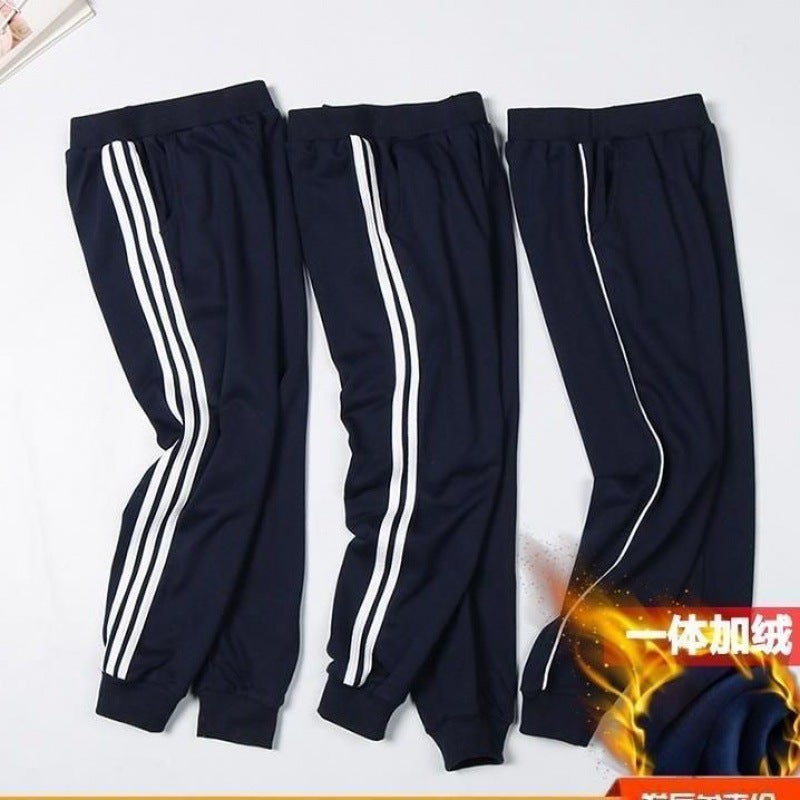 Children'S Navy Blue School Uniform Pants Two-Bar Dark Blue Boys Sports Pants Toe Pants Small School Pants Summer Thin - Image 2