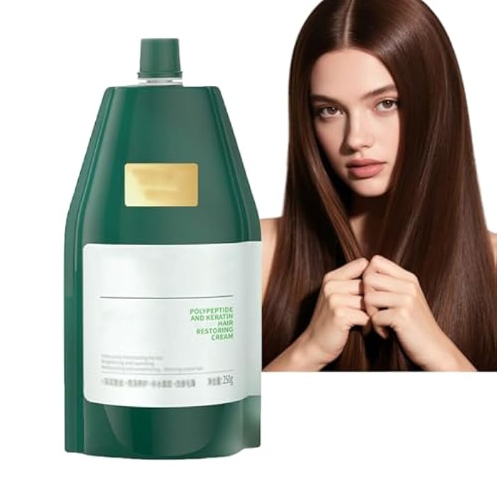 Polypeptide Keratin Hair Mask, Hydrating Smoothing Hair Damage Repair Cream, Moisturizing, for Lasting Shine and Smoothness for Dry Damaged (1PC) - Image 1