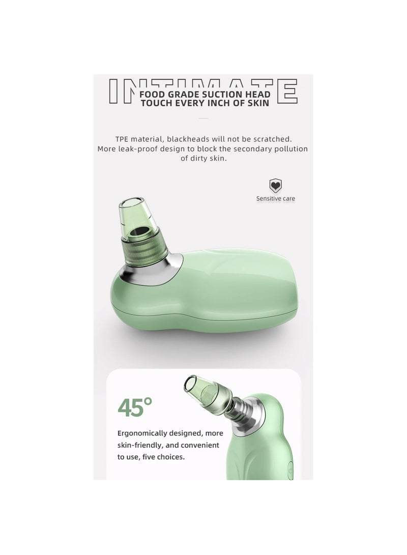BLAZE 5 Replaceable Heads Mini Blackhead Remover Vacuum Acne Pore Cleaner with 3 Suction Modes  - Image 3