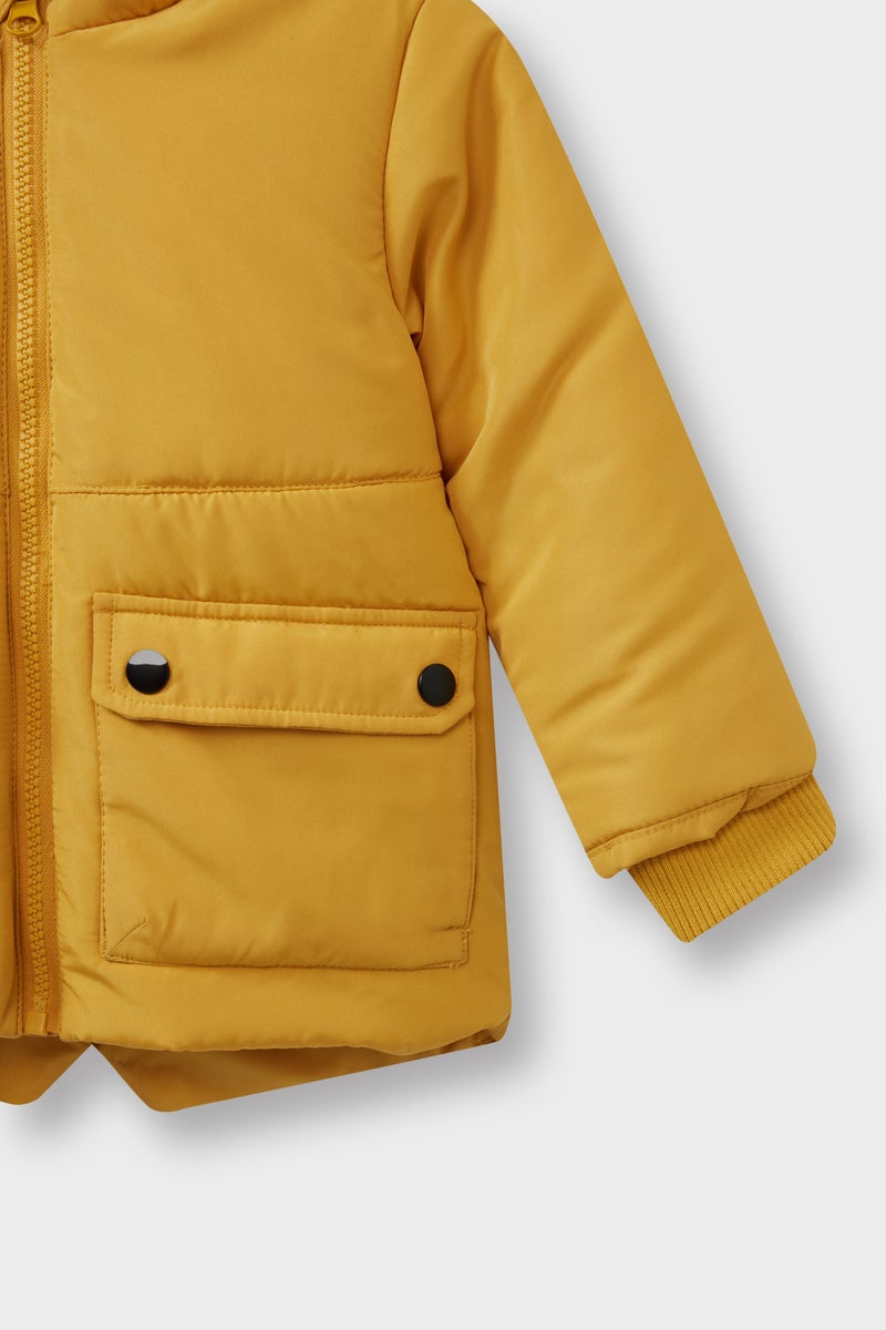 DeFacto Yellow BabyBoy Baby Boy Hooded Zippered Puffer Jacket Casual - Image 2