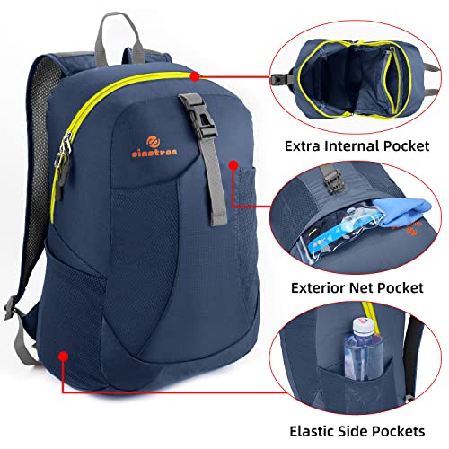 sinotron Lightweight Packable Backpack, Small Foldable Hiking Backpack Day Pack for Travel Camping Outdoor Vacation (Dark blue) - Image 3