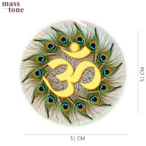 Masstone Om Wall Sticker for Pooja Room & Mandir | Self Adhesive PVC Vinyl Wall Decal | Spiritual Wall Art for Home, Living Room, Office | 51x51 cm | Pack of 2 - Image 3