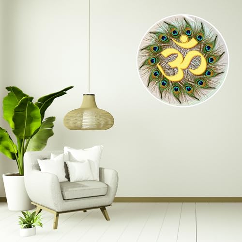 Masstone Om Wall Sticker for Pooja Room & Mandir | Self Adhesive PVC Vinyl Wall Decal | Spiritual Wall Art for Home, Living Room, Office | 51x51 cm | Pack of 2 - Image 2