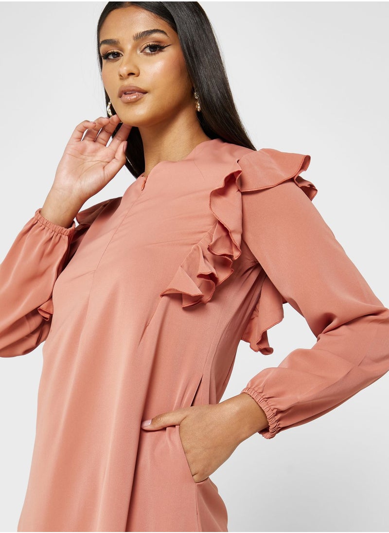 Khizana - Ruffle Detail Dress - Image 1