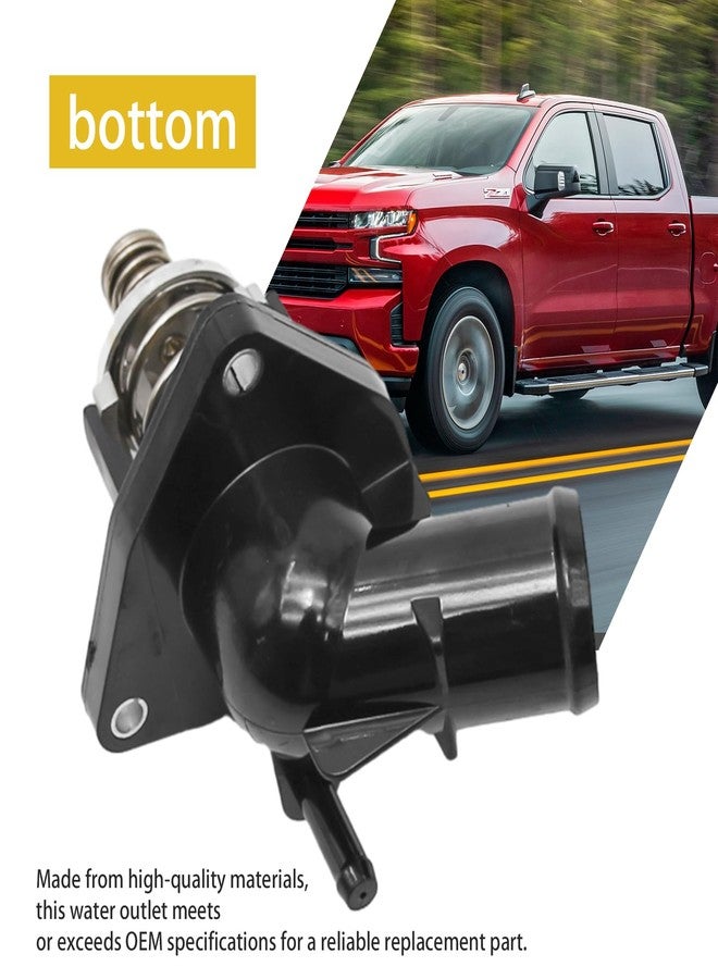 MDEOOSKY Thermostat Housing Water Outlet, Replacement for 2014-2020 Chevy Silverado 1500 Suburban Tahoe GMC Sierra 1500 Yukon Yukon XL Cadillac Escalade, 15-11125 12674639 - Image 4