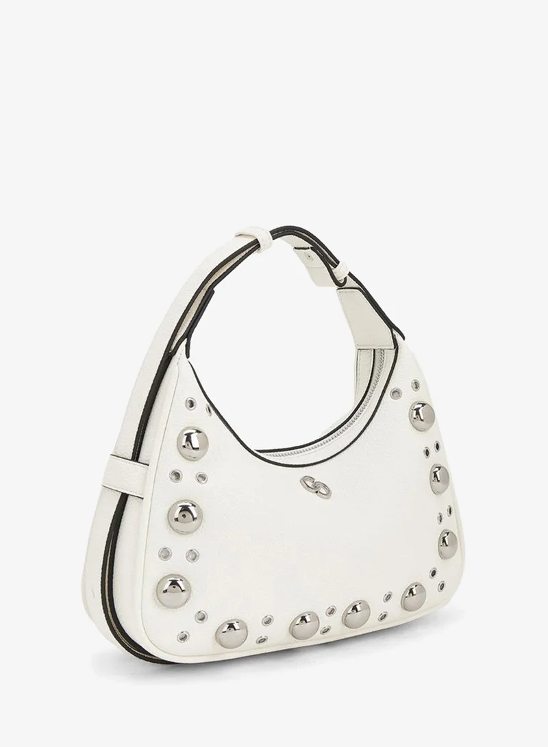 Celeste Studded Shoulder Bag with Zip Closure