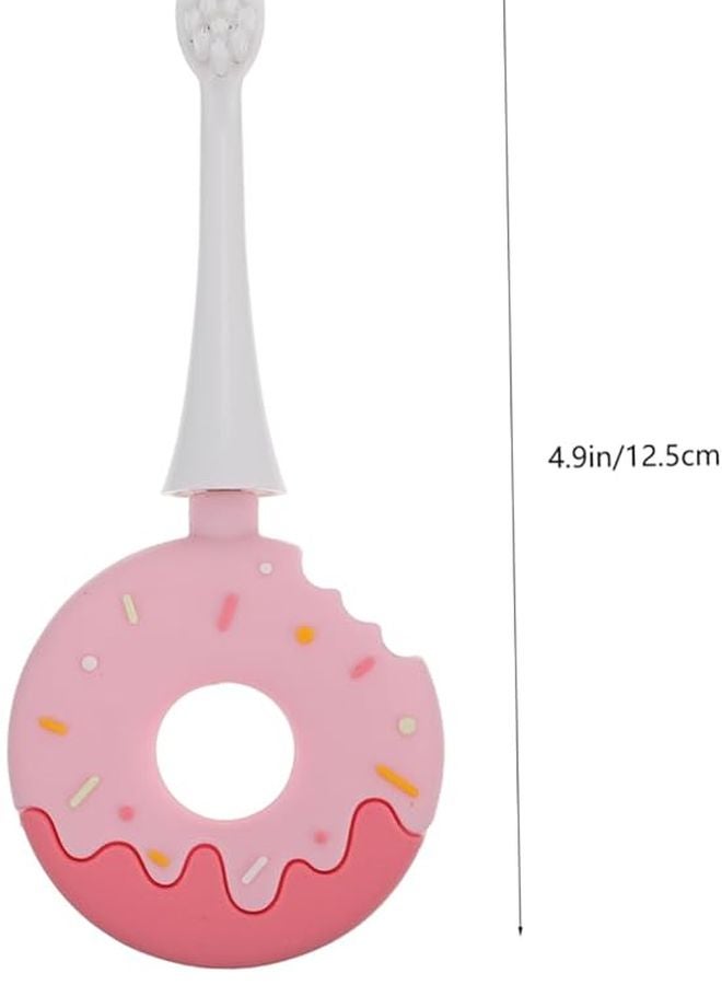 فرشاة أسنان سيليكون ناعمة وردية للأطفال أولاد وبنات سهلة الاستخدام عبوة من 1 - Image 5