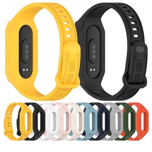 LOKEKE Compatible with Xiaomi Band 10 Replacement Wrist Strap - Replacement TPU Wrist Watch Strap Compatible with Xiaomi Smart Band 10/9/8(Black) - Image 5