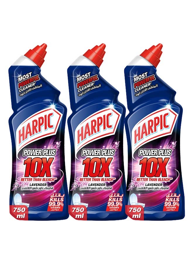 Harpic Lavender Power Plus Toilet Cleaner Liquid 3 x 750ml - Image 1