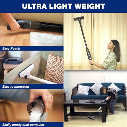 Balzano Tornado Cordless Vacuum Cleaner, Vacuum Cleaner for Home, 2-in-1 Portable Car Vacuum Cleaner, Multi-Purpose & Ultra Lightweight, Powerful Suction to Clean in One-Go, Extra Long Battery (White) - Image 5