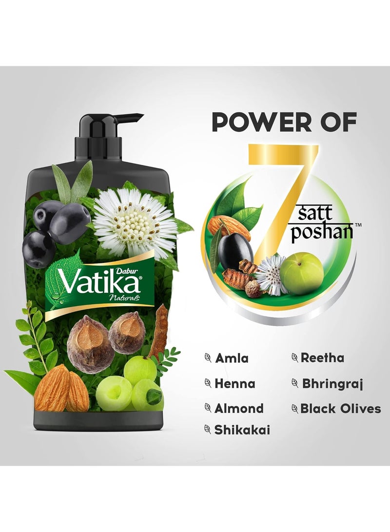 Dabur Vatika Long and Black Shampoo - 640ml With Amla and Bhringraj For Shiny Long and Black Hair No Added Parabens Provides Gentle Cleansing Conditioning and Nourishment to Hair - Image 2