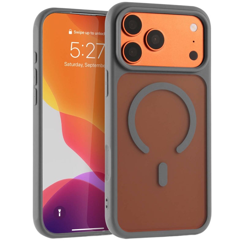 Acrylic MagSafe Case for iPhone 15 / 15 Plus / 15 Pro / 15 Pro Max with Drop Protection and Strong Magnetic plus Shockproof plus Full Coverage plus Skin Feel in Gray - ModaStar - Image 1