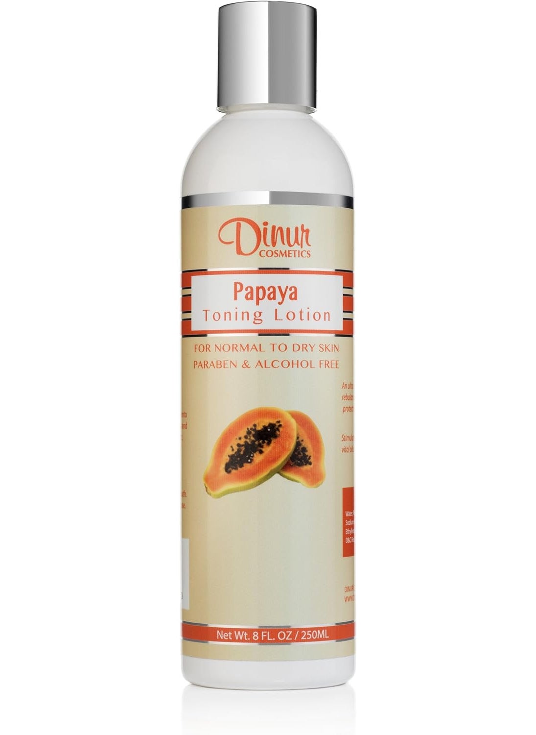 Dinur Cosmetics Papaya Toning Lotion from Normal to Dry Skin 250ml 