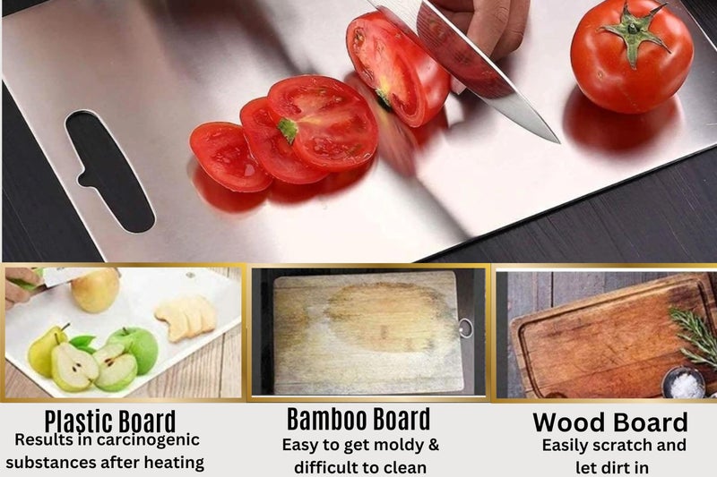Halsey Homes Stainless Steel Chopping Board for Kitchen (Chopping Board Medium (25x35) CM) - Image 5