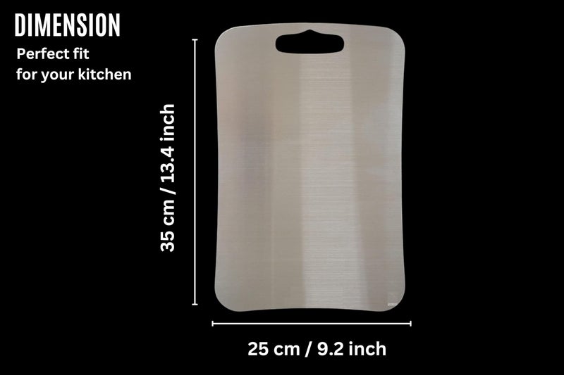 Halsey Homes Stainless Steel Chopping Board for Kitchen (Chopping Board Medium (25x35) CM) - Image 2