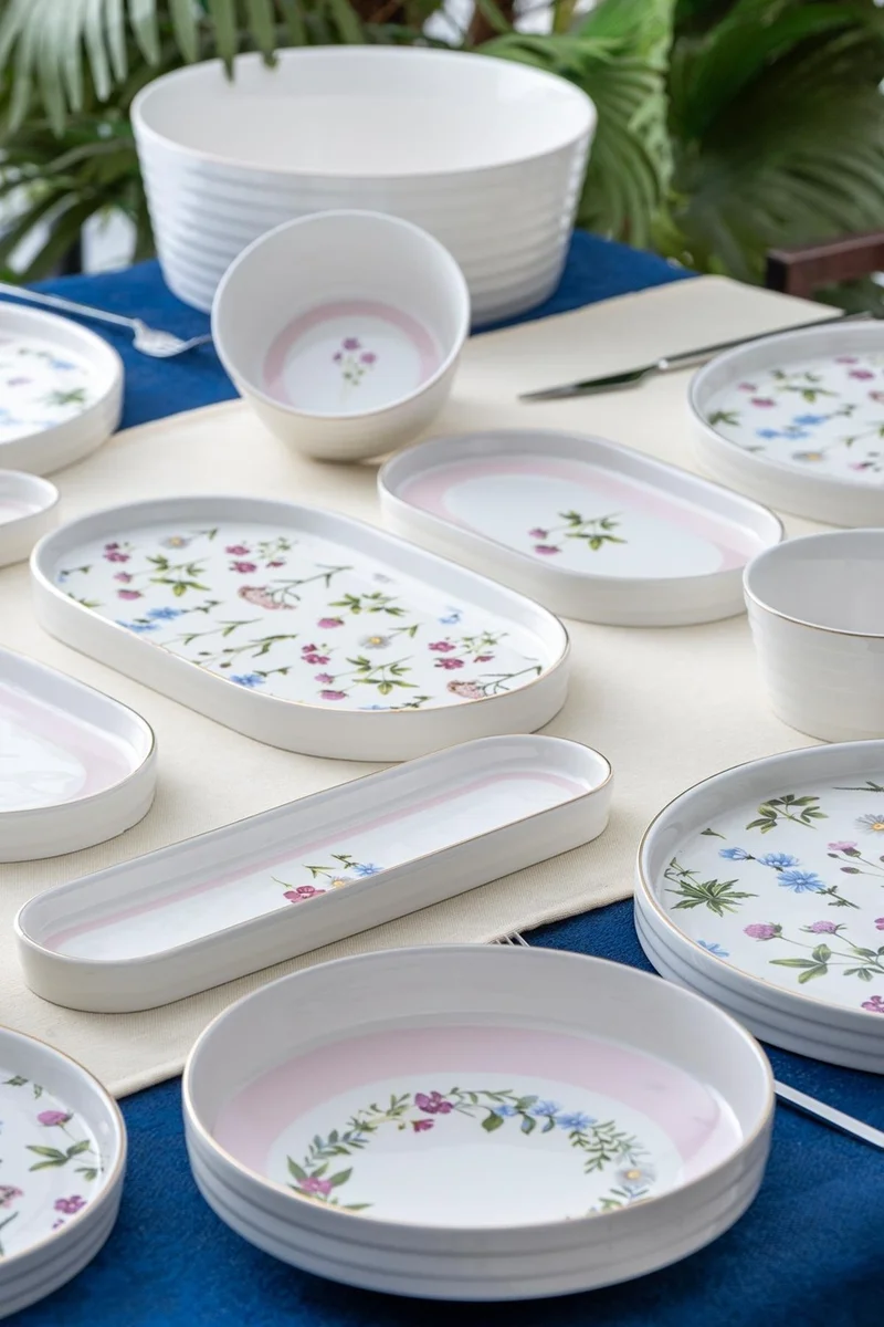 أكار Gemma 45 Piece Breakfast & Dinner Set for 6 People