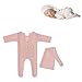 Vedory Vedory Newborn Photography Boy Outfit Baby Boy Girls Photo Shoot Costume Crochet Clothes Hat Pants Baby Prop Photoshoot  - Image 2
