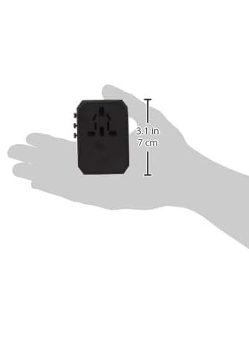 محول سفر عالمي بمنفذ USB سريع الشحن ذو 4 منافذ ومنفذ USB سريع الشحن من نوع C ومقابس كهربائية عالمية للمملكة المتحدة، الاتحاد الأوروبي، الولايات المتحدة، أستراليا، والتبديل التلقائي. - Image 4