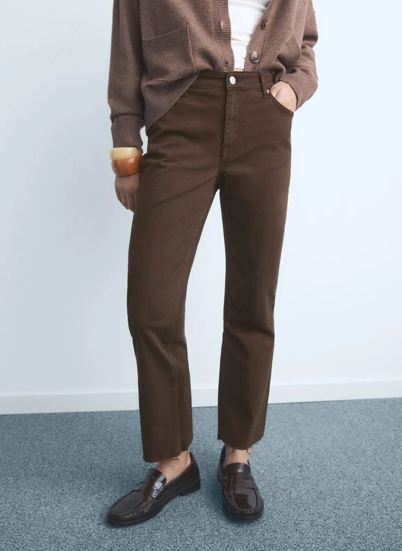 مانجو Sienna flared cropped jeans