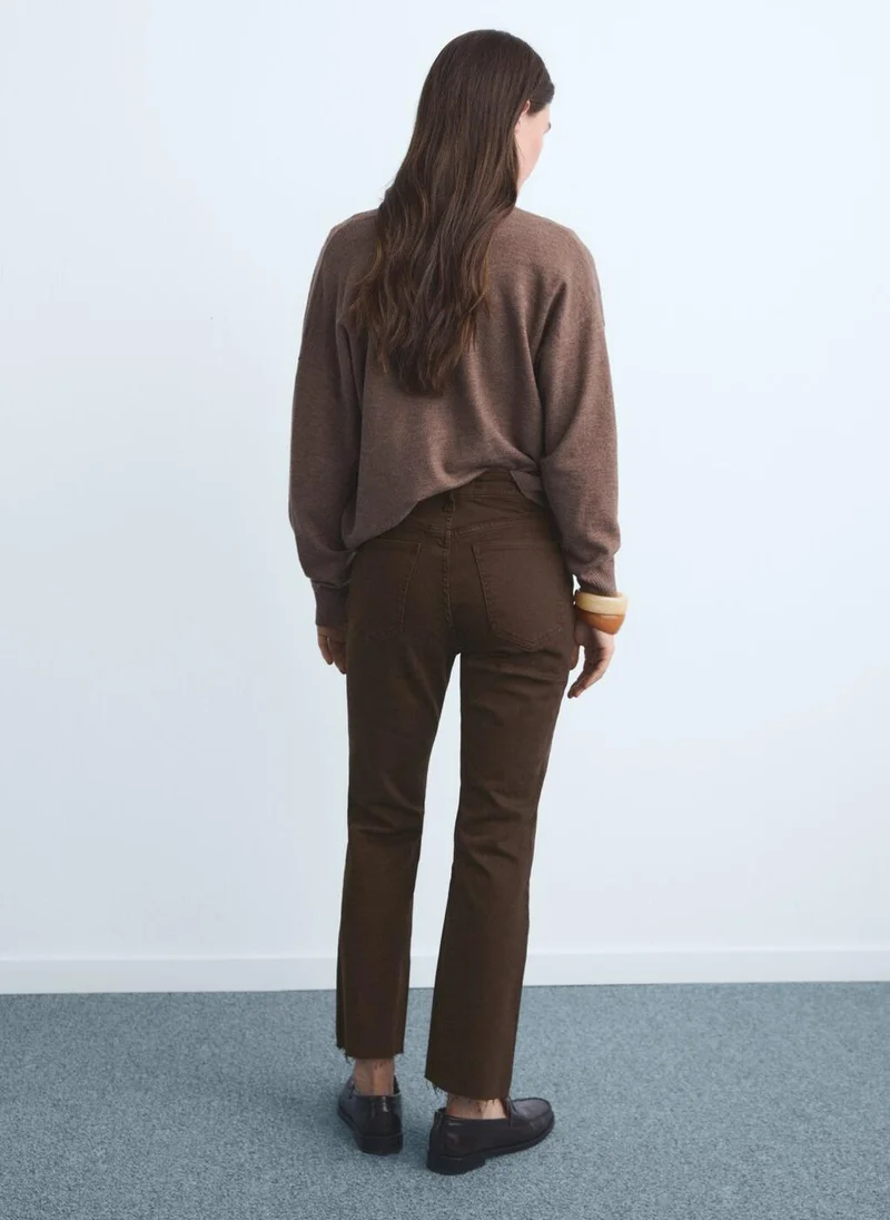 مانجو Sienna flared cropped jeans