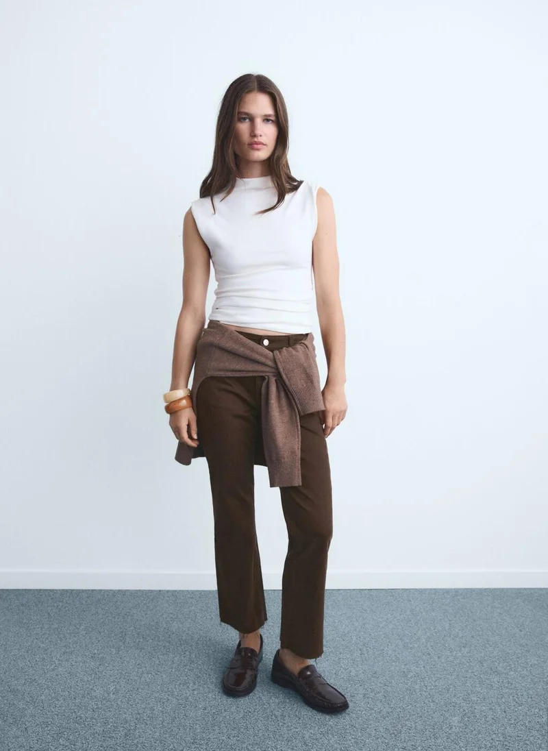 MANGO  Sienna flared cropped jeans for Women | Best Price UAE