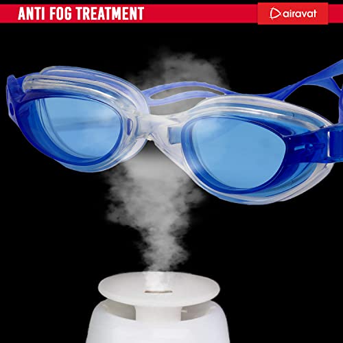 Airavat Swimming Kit, 0010 Swimming Set for Men & Women with Swimming Goggles Case, Swim Goggle, Earplugs & Swim Cap, Anti-Fog & UV Protected, High Elasticated with Silicone Material (Blue) - Image 3