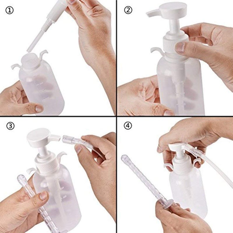 SOLARAE Vaginal Cleansing System 300ml, Reusable Feminine Hygiene Rinse Bottle with Manual Pressure Pump, 4.6 Inch Nozzle, Portable Personal Cleaner - Image 5