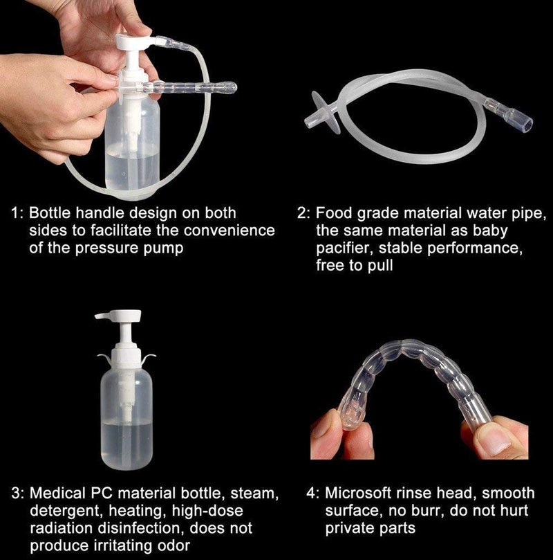SOLARAE Vaginal Cleansing System 300ml, Reusable Feminine Hygiene Rinse Bottle with Manual Pressure Pump, 4.6 Inch Nozzle, Portable Personal Cleaner - Image 3