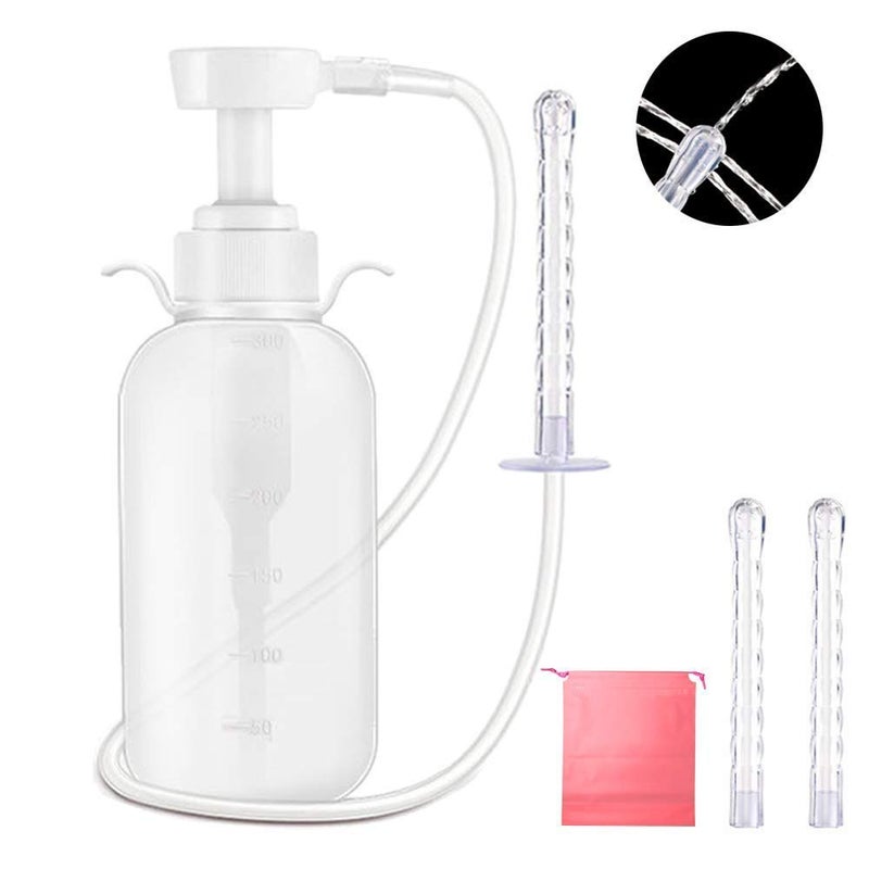 SOLARAE Vaginal Cleansing System 300ml, Reusable Feminine Hygiene Rinse Bottle with Manual Pressure Pump, 4.6 Inch Nozzle, Portable Personal Cleaner - Image 1