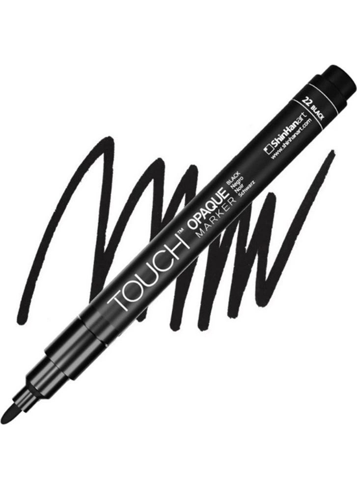 Touch - Opaque Water Based Marker Pen 0.8-1.3mm - Fine Pack Black 22 - SH8613003-2011 - Image 1