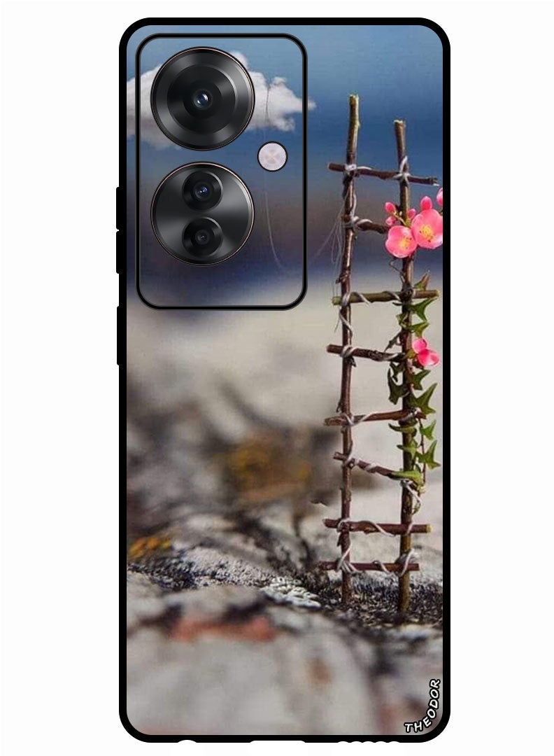 Theodor Protective Case Anti Scratch Shock Proof Bumper Cover For Oppo Reno 11F Cloud with Stair - Image 1