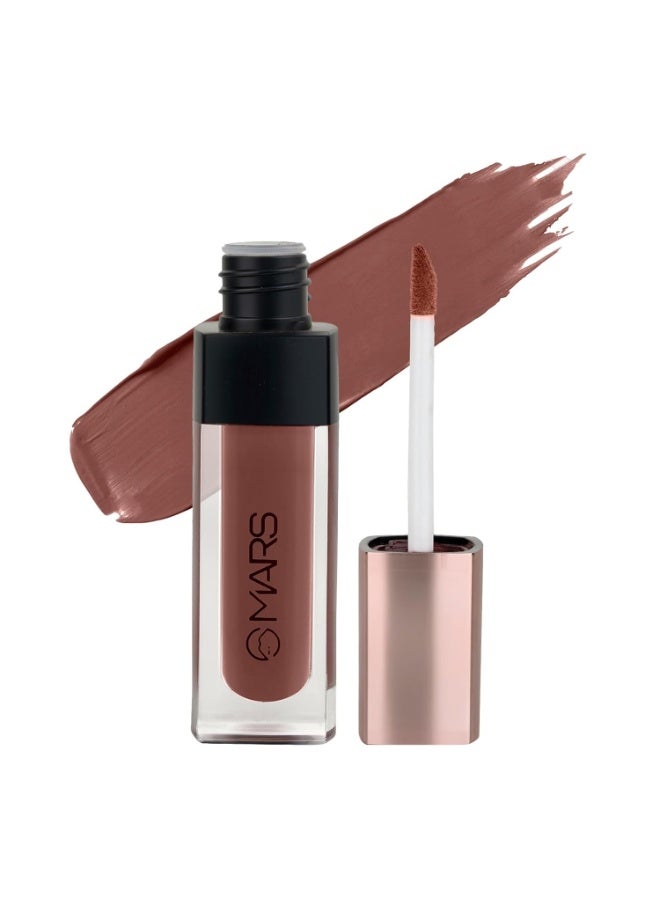 MARS Popstar Non-Drying Liquid Mousse Lipstick for Women with Matte Finish | Lightweight and Non-Sticky Formula | Up to 12 Hour Long Lasting | Transferproof & Waterproof (6.0ml) (27-Flirty Mocha) - Image 1
