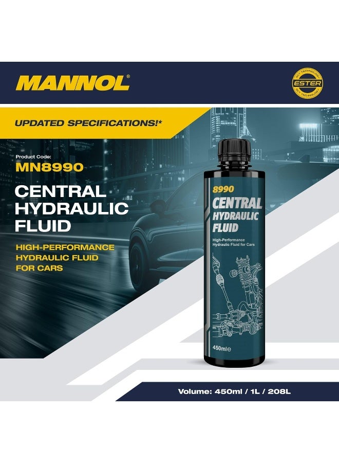 MANNOL 8990 - Car Central Hydraulic Fluid For Power Steering Suspension Systems Shock Absorbers Air conditioning Pumps - 500 ml - Image 2