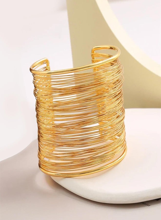 Peora Gold Plated Fancy Adjustable Cuff Bracelet Fashion Jewellery Gift for Women Girls - Image 4